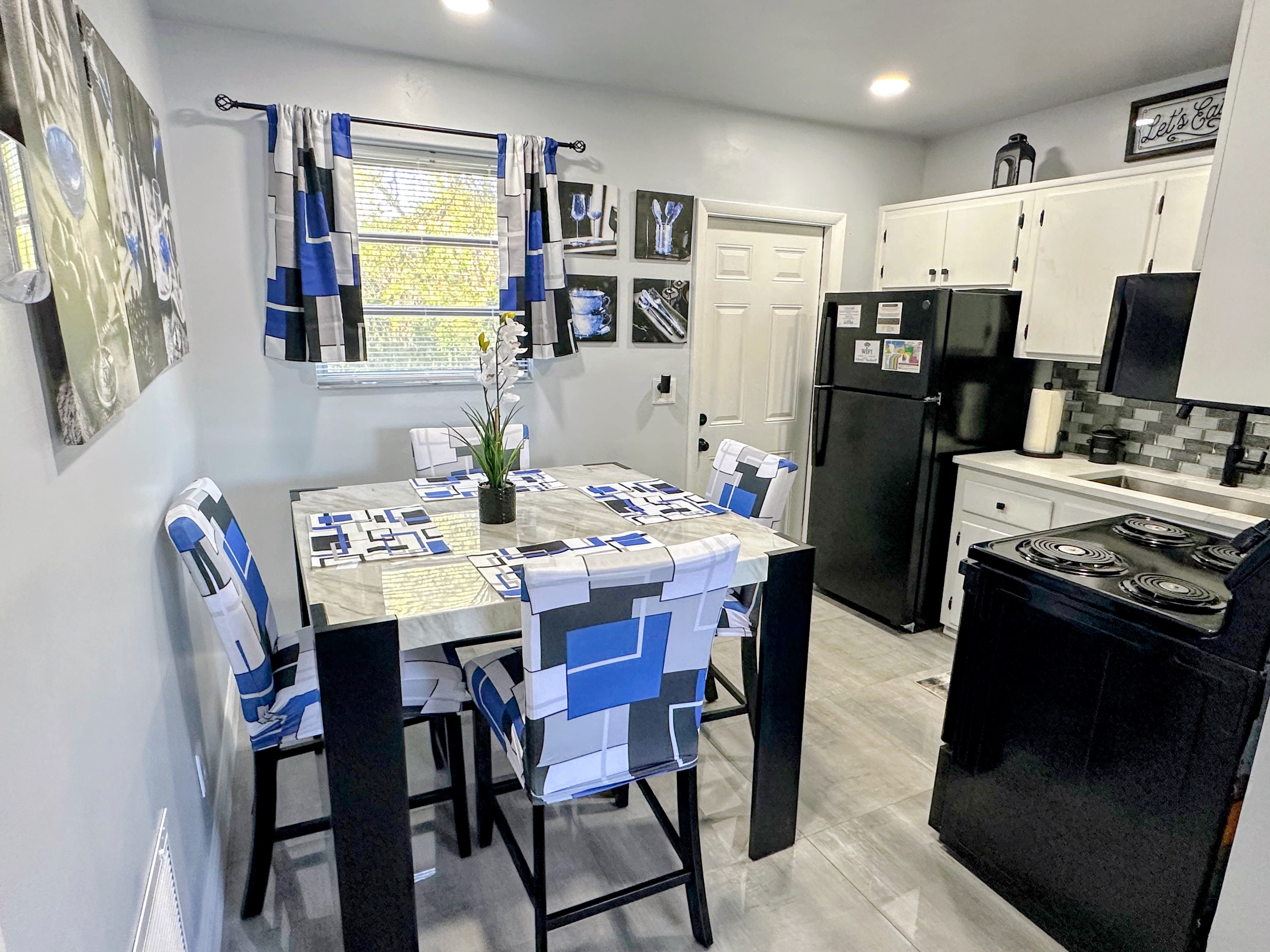 Kitchen and dining area
